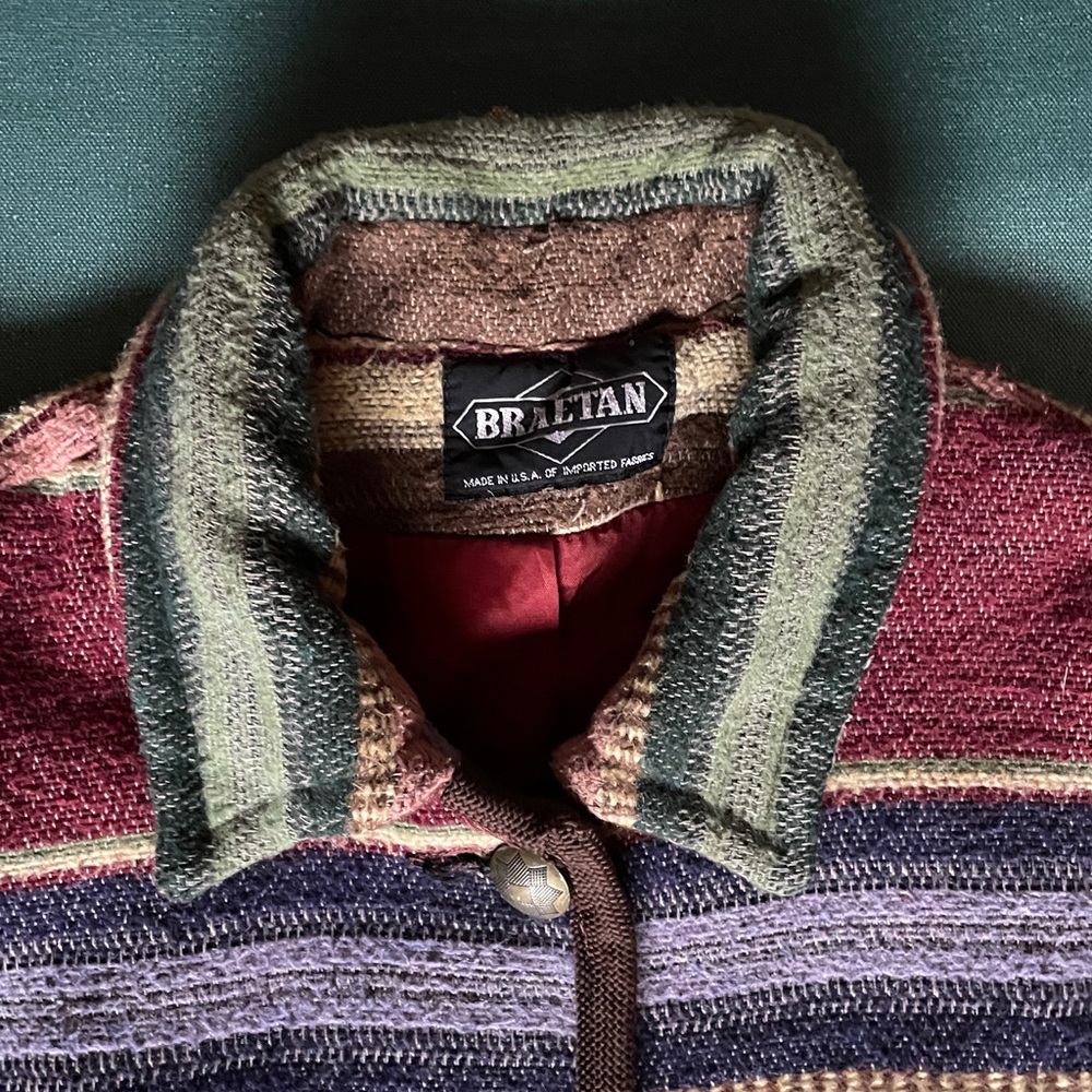 Braetan Vintage 90s Striped Multi-Colored Jacket … - image 7